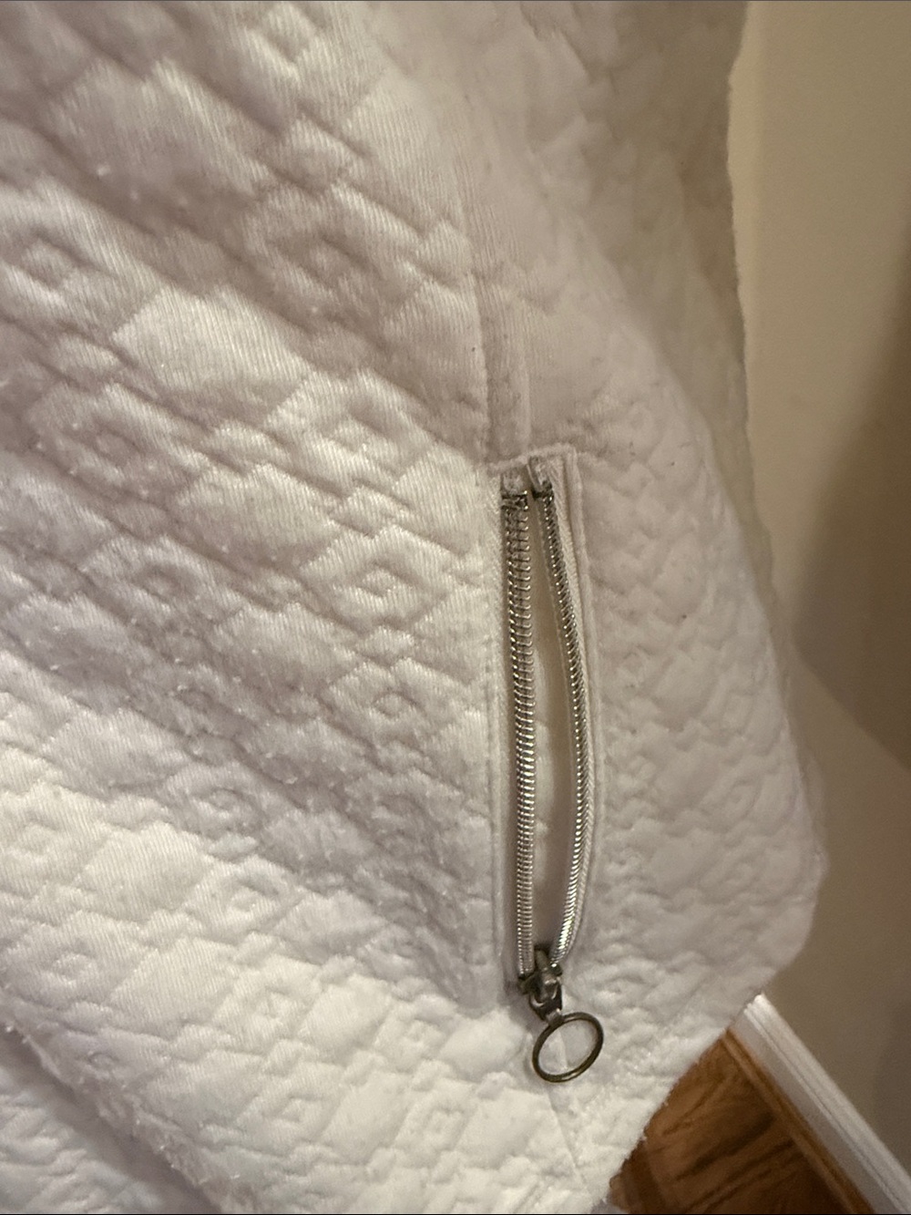 Ruby Rd. Cream Quilted Zip-Front Vest - Picture 2 of 4